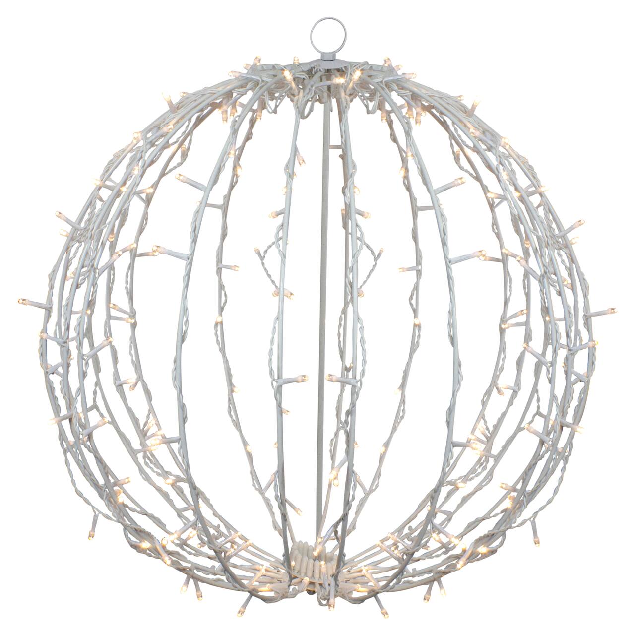 23'' Warm White LED Lighted Christmas Hanging Ball Decoration